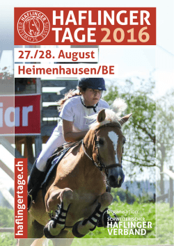 Festf&uuml;hrer Haflingertage 2016