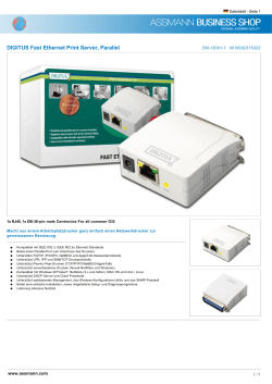 DIGITUS Fast Ethernet Print Server, Parallel