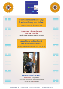 Informationsabend zur I Ging Grundausbildung