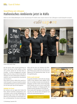 Italienisches Ambiente jetzt in R&auml;fis