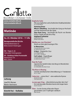 Flyer - Matinée - So, 23. Okt 2016 - 11 Uhr