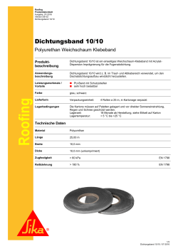 Dichtungsband 10/10 - Sika Deutschland GmbH