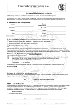 Antrag auf Mitgliedschaft im Feuerwehrverein - 158.4 KB