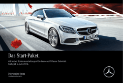 Das Start-Paket. - Mercedes-Benz