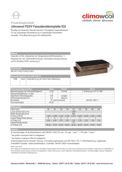 Produktdatenblatt climowool FD3/V Fassadendämmplatte 032