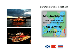 Einladung MBC-Nachtpokal - Berliner Wassersportverein eV