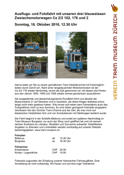 Einladung  - Tram