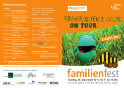 Programm und Karte des Familienfestes 2016 - Rhein