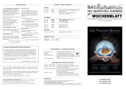 Wochenblatt Nr. 2 - Freie Waldorfschule Evinghausen