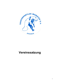 Satzung - Tauchsportler Manatee eV