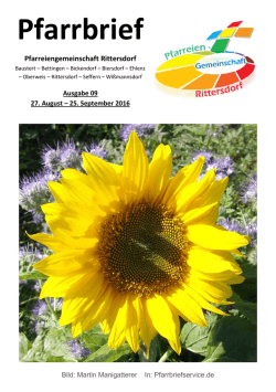 September 2016 - Pfarreiengemeinschaft Rittersdorf