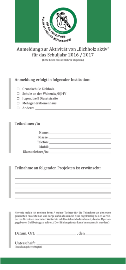 Eichholz aktiv - Schule an der Wakenitz