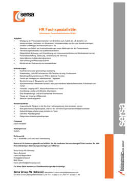 HR Fachspezialist/in