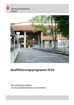 Qualifizierungsprogramm 2016 - BIKOS