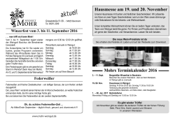 aktuell - Weingut Mohr Bensheim
