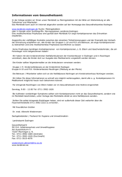 Informationen vom Gesundheitsamt