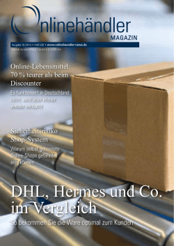 DHL, Hermes und Co. im Vergleich - Onlinehaendler