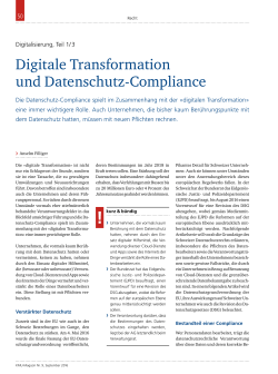 Digitale Transformation und Datenschut-Compliance