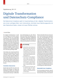 Digitale Transformation und Datenschut-Compliance