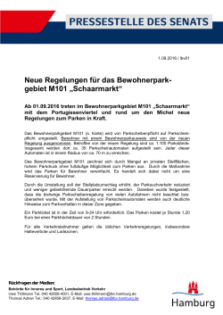 Neue Regelungen für das Bewohnerpark- gebiet M101