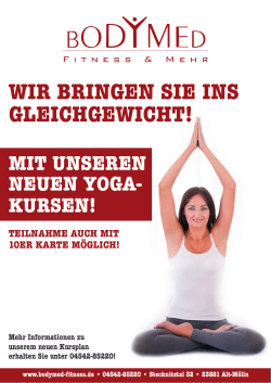 Neue Yoga Kurse!