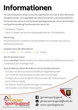 Informationen - Stadtsportbund Gera e.V.