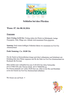 Schlafen bei den Pferden