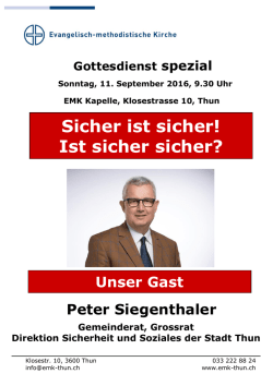 Sicher ist sicher! Ist sicher sicher?