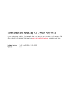Installationsanleitung f&uuml;r Ogone Magento