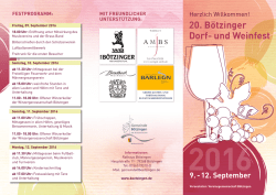 DWF 2016 Programm, Speiseplan, Sonderfahrplan