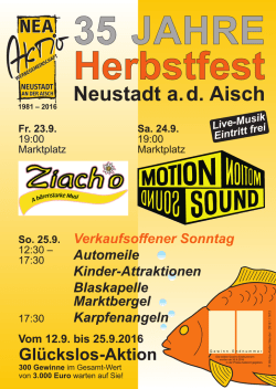 Herbstfest 2016 - Stadt Neustadt an der Aisch