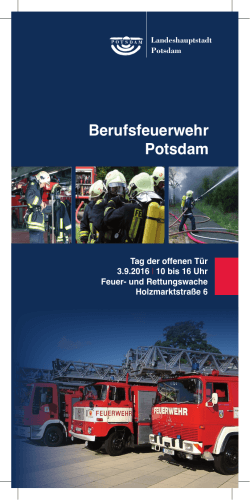 Flyer zum Tag - Landeshauptstadt Potsdam