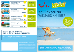 Sonne tanken - Reisebüro Menziken AG