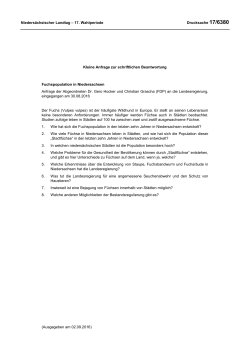 Drucksachen allgemein - Nieders&auml;chsischer Landtag
