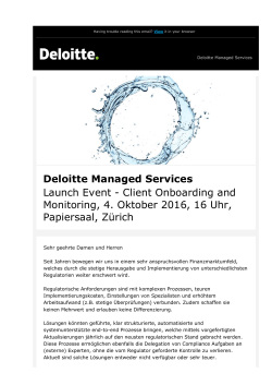 Deloitte Managed Services Launch Event