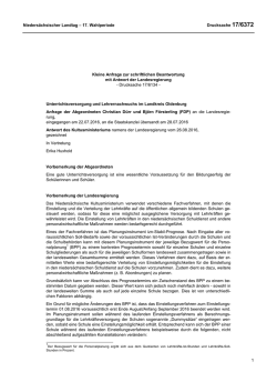 Drucksachen allgemein - Nieders&auml;chsischer Landtag