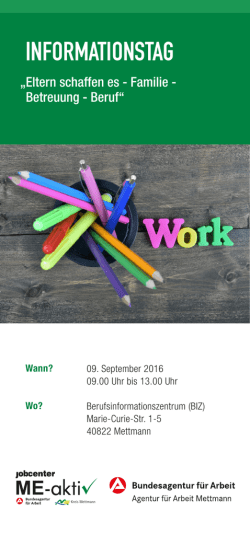 informationstag - Mettmann - Jobcenter ME