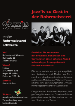 Info-Flyer zum Konzert am 21. Oktober