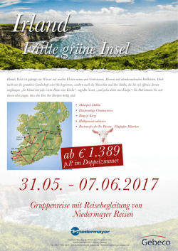 Infos zur Gruppenreise nach Irland
