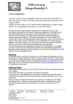 Juli 2015 - Siedlervereinigung Erlangen