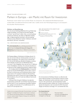 Parken in Europa – ein Markt mit Raum für Investoren - Kon-ii