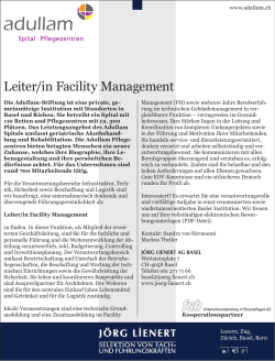 Leiter/in Facility Management