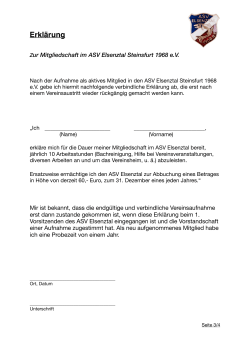 Erklärung - ASV Elsenztal Steinsfurt 1968 e.V.