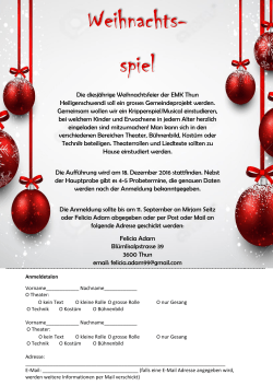 Weihnachts- spiel - EMK Thun / Heiligenschwendi