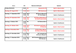 Heimspielorte Hinrunde Saison 2016_2017