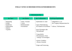 INHALT EINES SCHIEDSRICHTER