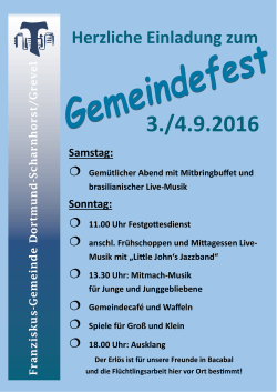 Plakat Gemeindefest 2016