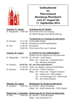 Gottesdienstordnung