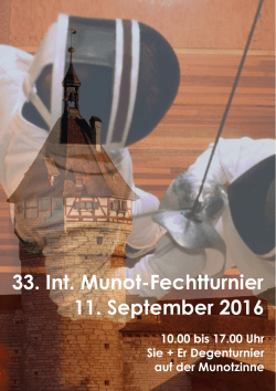 33. Int. Munot-Fechtturnier 11. September 2016