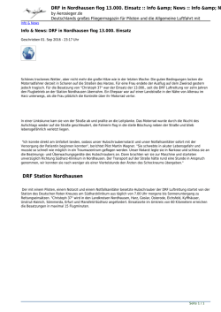 DRF in Nordhausen flog 13.000. Einsatz